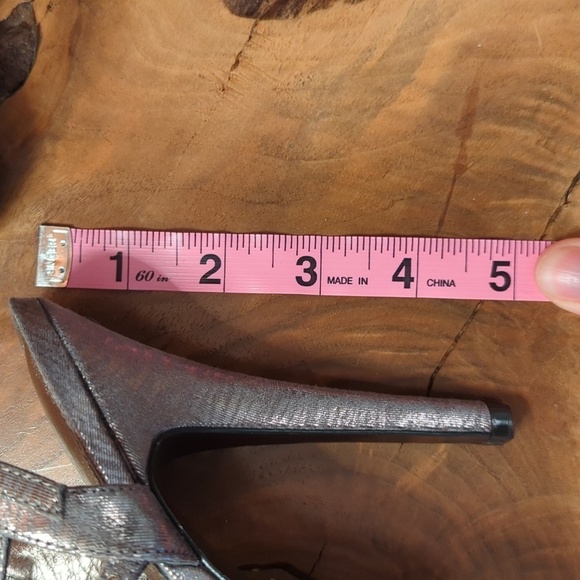 NWT Adrianna Papell | Metallic Silver Rhinestone Strappy High Heels Size 5.5 - Picture 8 of 9